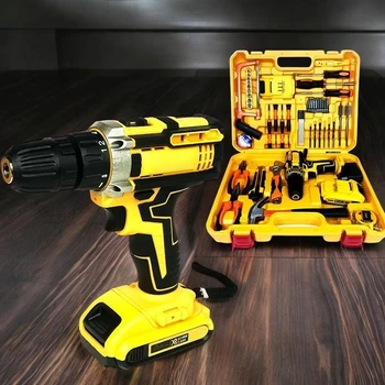 Акумуляторний шуруповерт 24V 5Ah потужний , з великим набором інструментів 2 акумулятори