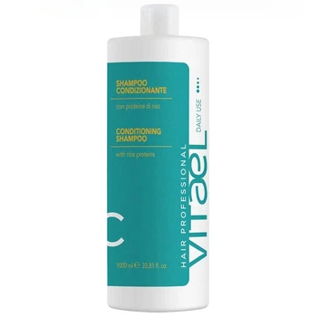 Шампунь для ежедневного ухода за волосами Vitael Daily Use Conditioning Shampoo, 1000 мл улучшает состояние волосяного полотна, делает пряди послушными, мягкими и невероятно блестящими