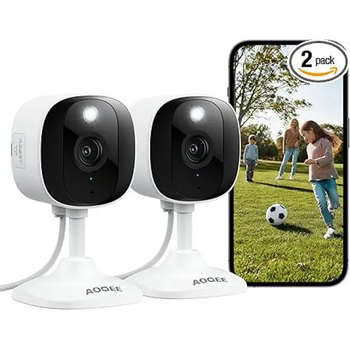 Беспроводная IP-камера видеонаблюдения AOQEE C1 2K 2 White 2шт