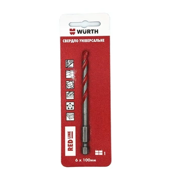 Свердло універсальне WURTH RED LINE 6 х 100 мм (1641206010)