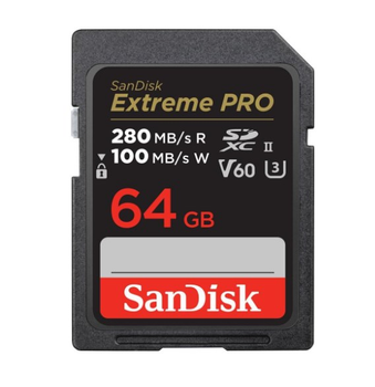 Карта памяти SD 64Gb SanDisk Extreme PRO Class 10 UHS-II U3 V60 (SDSDXEP-064G-GN4IN)