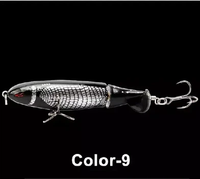 Воблер Topwater Пропбейт приманка 10 cm 13 g обертовий хвіст Color 9
