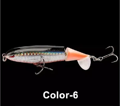 Воблер Topwater Пропбейт приманка 10 cm 13 g вращающийся хвост Color 6