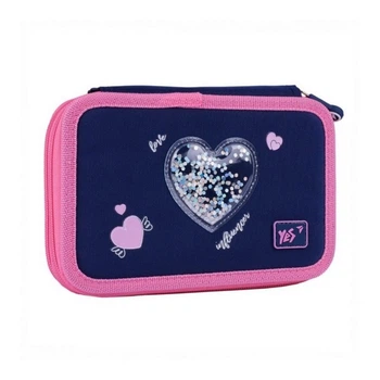 Пенал твердый Yes HP-01 Bright Hearts, двойной (533640)