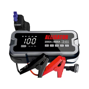 Пусковий пристрій для авто Alligator 12В 2000-4000A з Power Bank 24000mAh та компресором 10Атм (JS850)