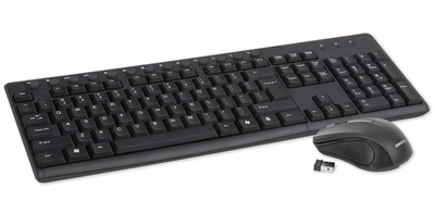 Комплект бездротовий Omega M-Media W-Less Set Wireless Black (OKM071B)