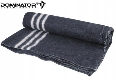 Одеяло Dominator 150×200 см серое с компрессионными ремнями для туризма армии кемпинга
