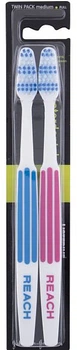 Зубна щітка середньої жорсткості, синя + рожева - Listerine Reach Interdental 2шт (896198-19331493)