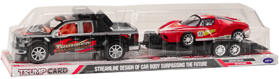 Zestaw zabawek Lean Toys Auto pickup z lawetą naczepą + Pojazd sportowy terenowy (18734) (5905991017929)