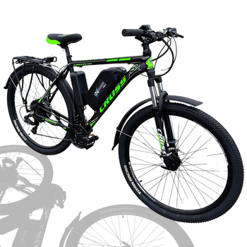 Велосипед з Е-комплектом з багажником 29" Hunter 2025 48 В 500Вт MXSUS 15 Ah/ до 55 км запас ходу+індикаторна ручка