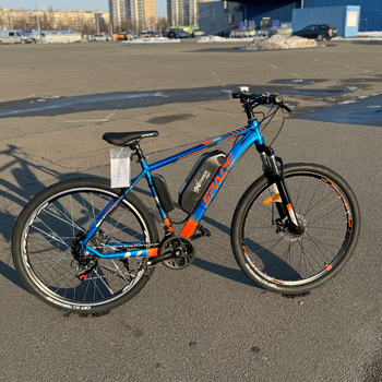 Велосипед з Е-комплектом 29" SPACE MERCURY Blue 2025 48 В 500Вт MXSUS 21 Ah/ до 85 км запас ходу+індикаторна ручка+Pas-ассистент