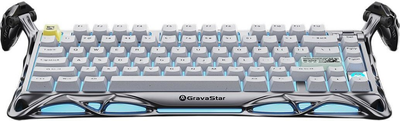 Клавіатура механічна GravaStar Mercury K1 Pro 80keys, GravaStar x Kailh Speedy Mint, EN/UKR, BT/WL/USB, сірий