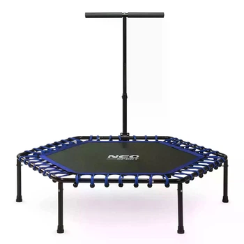 Фитнес батут с ручкой Neo-Sport 127 см шестигранный синий