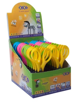 Набір ножиць дитячих Zibi KIDS Line, з 3-D ручками, 128 мм асорті 24 шт (ZB.5021)