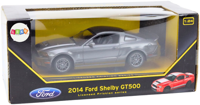 Auto Lean Toys Ford Shelby GT500 z napędem 1:24 Srebrne (13784) (5905515359429)