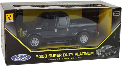 Samochód Lean Toys Ford F350 Pick Up z napędem frykcyjnym 1:28 Czarny (13822) (5905515359467)