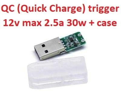 Quick Charge QC USB type-A male trigger тригер 12v max 2.5a 30w + корпус A class 1 день гар.