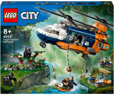 Zestaw klockow LEGO City Helikopter badaczy dzungli w bazie 881 element (60437) (955555911381877) - Outlet