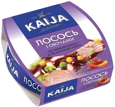 Лосось з овочами по-мексиканськи в пікантному соусі Kaija 220 г (4751007732994)