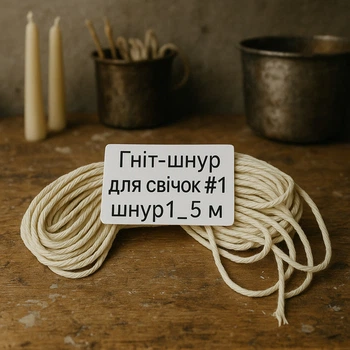 Фитиль крученый для свечей №1 Промис-Плюс, 10 м