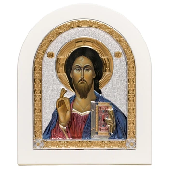 Ікона срібна Ekklesia Спаситель (22,8x27,6 см.) (6688/4WCCO)