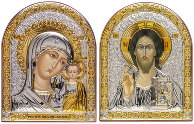 Ікона срібна Ekklesia Вінчальна пара (10x12,5 см.) (6688/2 + 6691/2)