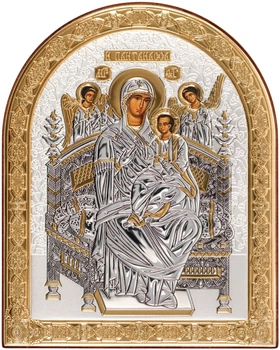 Ікона срібна Ekklesia Всецариця(Пантанасса) (18,2x23 см.) (6822/4)