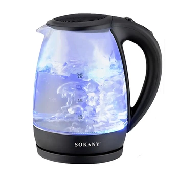 Электрочайник стеклянный 2 литра с подсветкой 2000 V Sokany SK601 чайник для кухни