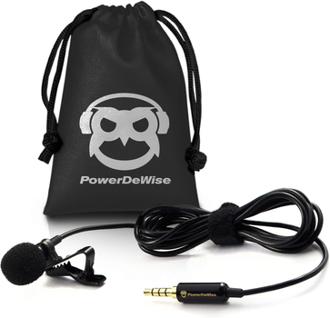 Петличный микрофон PowerDeWise для потоковой передачи звука — для iPhone, Android, ПК и Mac (5024630)