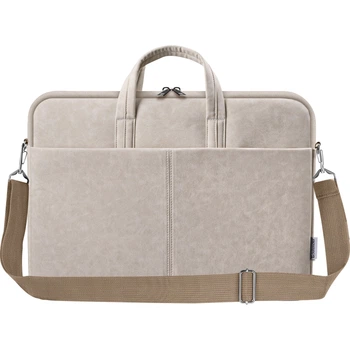 Сумка Defender Solid 15.6", бежевый полиуретан, наружный карман, плечевой ремень