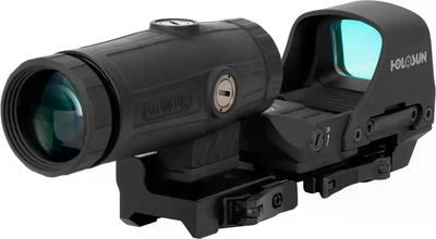 Прицел коллиматорный Holosun 510С + магнифер Holosun HM3X