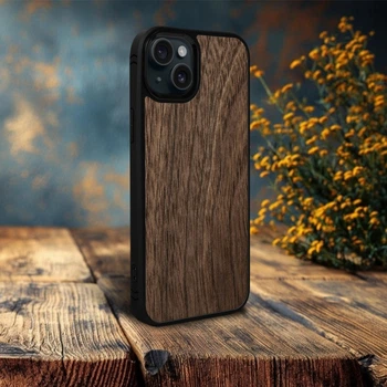 Накладка SkinBacker Wood для Apple iPhone 15 Американский орех (79590)