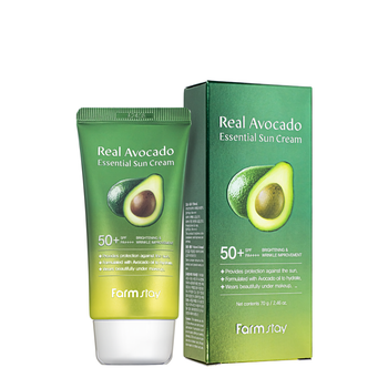 Сонцезахисний крем для обличчя FarmStay Real Avocado SPF 50+ PA++++ з авокадо 70 г