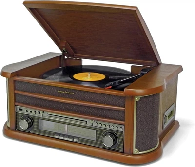 Програвач вінілових платівок Soundmaster NR560 стереосистема з FM-радіо