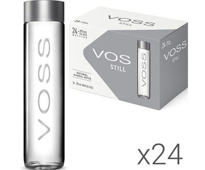 Вода мінеральна негазована Voss скло Упаковка 24 шт. х 0,375 л