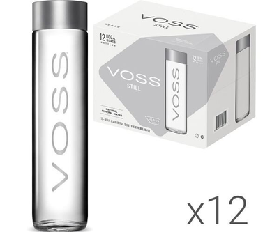 Вода мінеральна негазована Voss скло Упаковка 12 шт. х 0,8 л