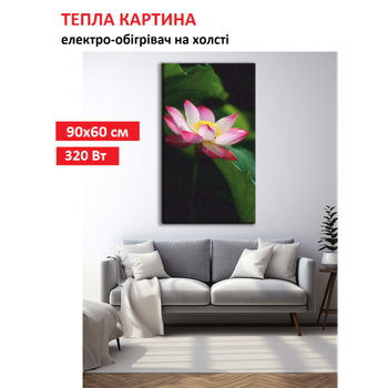 Картина-обогреватель "Лотос" на холсте Monocrystal 90x60 см 320 Вт