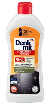 Засіб для чищення склокераміки Denkmit Glaskeramik-Reiniger 3в1 300 мл для індукційних і склокерамічних плит