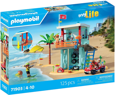 Zestaw zabawek dla dzieci Playmobil Wieża ratownicza i plażowy samochód buggy (71903) (4008789719034)