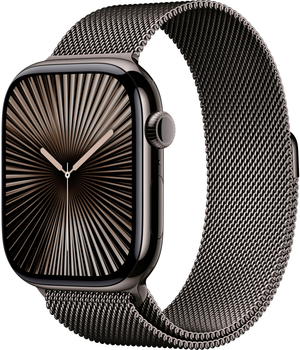 Смарт-годинник Apple Watch Series 10 GPS + Cellular 46mm Slate Titanium Case with Slate Milanese Loop - M/L (MWYW3QH/A)