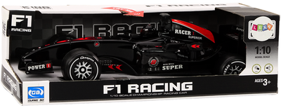 Wyścigówka samochód Lean Toys sportowy F1 z napędem i dźwiękami 1:10 Czarna (18673) (5905991018582)