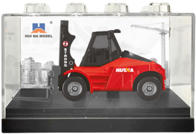 Wózek widłowy Lean Toys Huina metalowy model kolekcjonerski 1:80 Czerwony (22728) (5905991050773)