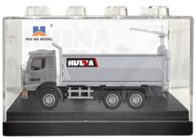 Wywrotka Lean Toys Huina metalowa model kolekcjonerski 1:80 Srebrna (22731) (5905991050803)