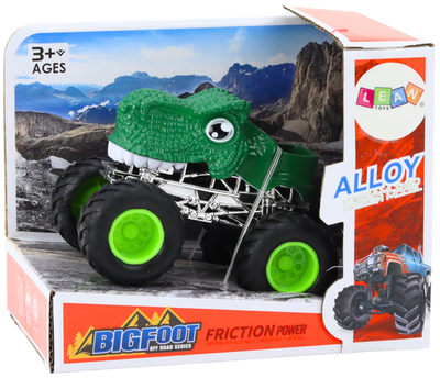 Autko terenowe Lean Toys Dinozaur z dużymi gumowymi kołami Zielony (18795) (5905991019237)
