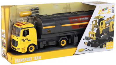 Cysterna Lean Toys DIY do skręcania i rozkręcania ze światłami i dźwiękiem Żółta (17198) (5905991000211)