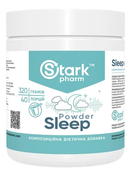 Комплекс для сну Stark Pharm Sleep Powder гліцин, габа, теанін, таурин, інулін 320 грамів (45394)