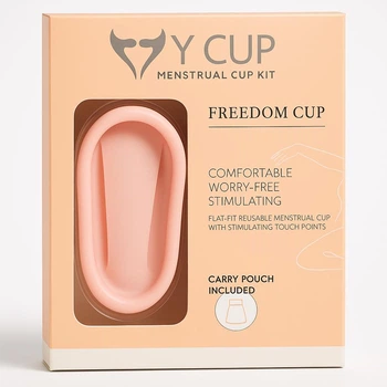 Менструальный диск Y CUP Freedom Premium — многоразовый, анатомическая форма, медицинский силикон, универсальный размер