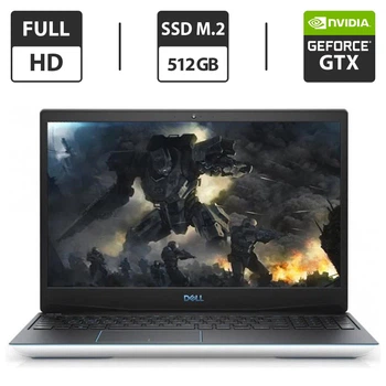 Игровой ноутбук Dell G3 3590 / 15.6" (1920x1080) IPS / Intel Core i5-9300H (4 (8) ядра по 2.4 - 4.1 GHz) / 16 GB DDR4 / 512 GB SSD M.2 / nVidia GeForce GTX 1660 Ti Max-Q, 6 GB GDDR6, 192-bit / WebCam б/у