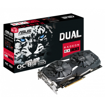 Відеокарта Asus Radeon RX 580 Dual OC 8GB GDDR5 (DUAL-RX580-O8G:5) Б/в