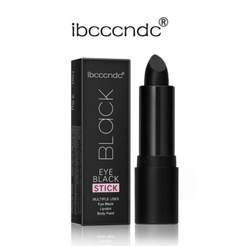 Помада матова чорна ibcccndc Eye Black Stick, матова чорна помада для гриму, 3,8 г